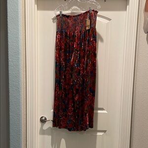 NATURAL LIFE Vibrant Red and Blue Palazzo Pants